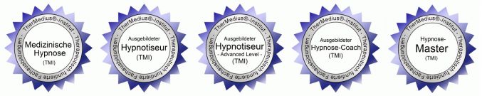 Qualitätssiegel zu den absolvierten Ausbildungen in Hypnose